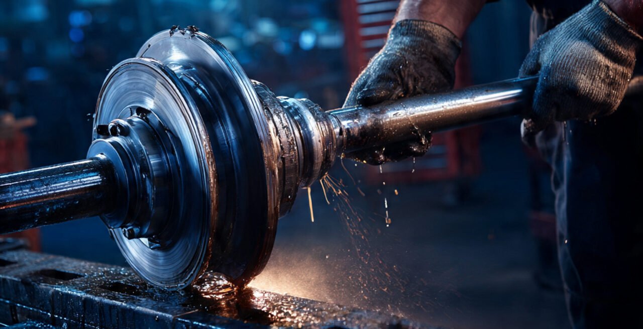 Axle repair scene inside a real automotive e1769359183831