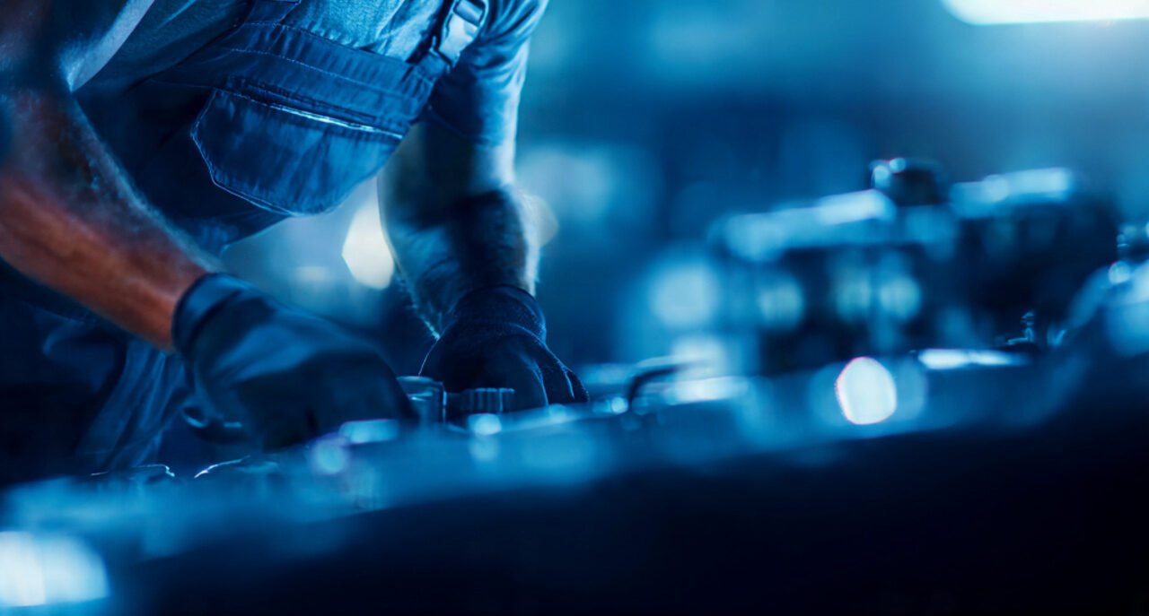 General automotive tune up service scene inside a e1769359936638